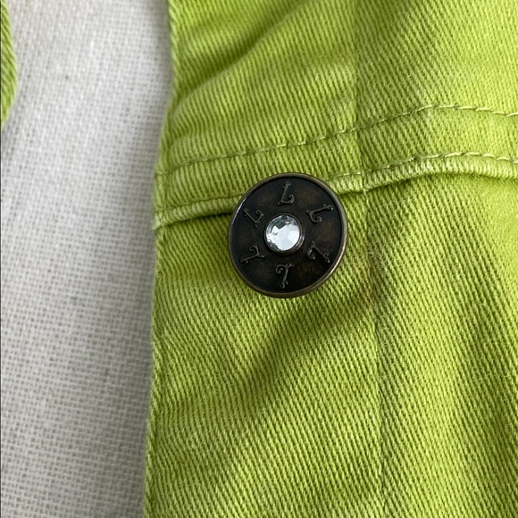 Live a Little Lime Green Jean Jacket - Picture 3 of 4